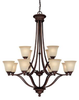 3412BB-287 Large Chandeliers-Glass Shade - 431439 - Capital Lighting, Inc.