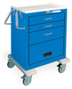 3 Drawer with Flip Panel Crash Cart -- USBLU-436P-ELB - Image