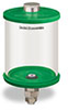 Green Color Key, Clear View Oil Reservoir, 1 qt Pyrex, 1/8” Female NPT Outlet, 5/8”-18 Thread for Remote Mounting - B5166-032PBRGW - Oil-Rite Corp.