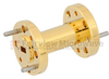 WR-12 to WR-15 Waveguide Transition 1 Inch Length Using UG-387/U to UG-385/U Flange -- SMW12TS15001 - Image