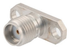 SMA Female (Jack) Connector Field Replaceable 2 Hole Flange (Panel Mount) 0.009 inch Pin, .481 inch Hole Spacing with Metal Contact Ring - FMCN1634 - Fairview Microwave Inc.
