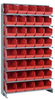 Sloped Rack, 8Shelves, 32Bins, Red; Shelving Unit Type Quantum Storage - 44AC6544 - Newark, An Avnet Company
