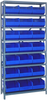 Open Shelving, 8Shelves, 21Bins, Blue; Shelving Unit Type Quantum Storage - 44AC8869 - Newark, An Avnet Company