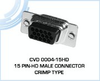 15 Pin-HD Male Connector - Crimp Type - CVD 0004-15HD - Visual Sound, Inc.