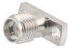 SMA Female (Jack) Connector Field Replaceable 2 Hole Flange (Panel Mount) 0.018 inch Pin, .400 inch Hole Spacing with Metal Contact Ring - FMCN1631 - Fairview Microwave Inc.