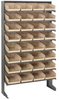 Sloped Rack, 8Shelves, 32Bins, Ivory; Shelving Unit Type Quantum Storage - 44AC6510 - Newark, An Avnet Company