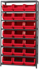 Open Shelving, 8Shelves, 21Bins, Red; Shelving Unit Type Quantum Storage - 44AC5680 - Newark, An Avnet Company