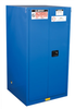 Justrite Chemcor 60 gal Blue Hazardous Material Storage Cabinet - 34 in Width - 65 in Height - 697841-15472 - 697841-15472 - R. S. Hughes Company, Inc.