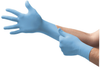 Microflex High Five N84 Blue Large Nitrile Powdered Disposable Gloves - Food, Industrial Grade - Rough Finish - 9 1/2 in Length - 683438-14843 - 683438-14843 - R. S. Hughes Company, Inc.