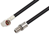 N Male Right Angle to N Female Bulkhead Cable 50 cm Length Using RG213 Coax , LF Solder - PE3C6624LF-50CM - Pasternack