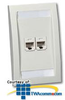 Panduit® Bulk Package Faceplates (Pkg of 50) - CFPE2IW-L - TelephoneStuff.com
