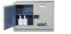 Justrite Chemcor 31 gal Silver Hazardous Material Storage Cabinet - 48 in Width - 35 3/4 in Height - 697841-13099 - 697841-13099 - R. S. Hughes Company, Inc.