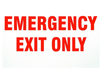 Brady Prinzing B-401 High Impact Polystyrene Rectangle White Emergency & Fire Exit Sign - 14 in Width x 10 in Height - TEXT: EMERGENCY EXIT ONLY - SP403E - 754473-46926 - R. S. Hughes Company, Inc.