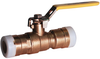 2-Piece, Full Port, Lead Free* Brass Ball Valve with Quick-Connect Technology -- LFFBV-3C-QC