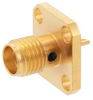 SMA Female (Jack) Connector Solder Cup Terminal 4 Hole Flange (Panel Mount), .340 inch Hole Spacing, Solder - FMCN1685 - Fairview Microwave Inc.