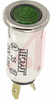 Indicator,Pnl-Mnt;LED;Green;Neon;1/2In;250V;1/3W;Nickel Plated Brass;Polycarb - 70214010 - Allied Electronics, Inc.