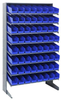 Sloped Rack, 8Shelves, 64Bins, Blue; Shelving Unit Type Quantum Storage - 44AC6496 - Newark, An Avnet Company