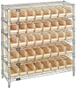 Wire Shelving, 6Shelves, 40Bins, Ivory; Shelving Unit Type Quantum Storage - 44AC8208 - Newark, An Avnet Company