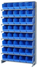 Sloped Rack, 8Shelves, 40Bins, Blue; Shelving Unit Type Quantum Storage - 44AC6540 - Newark, An Avnet Company