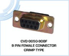 9 Pin Female Connector - Crimp Type -- CVD 0050-9DBF