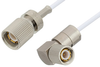75 Ohm 1.6/5.6 Plug to 75 Ohm 1.6/5.6 Plug Right Angle Cable 48 Inch Length Using 75 Ohm RG187 Coax, RoHS - PE36119LF-48 - Pasternack