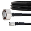 Fire Rated Low PIM 7/16 DIN Male to NEX10 Male Cable SPF-250 Coax in 100 cm Using Times Microwave Parts and RoHS -- FMCA2029-100CM - Image