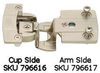 Aximat Hinge, 240 Degree, Half Overlay - 796617 - HardwareSource, Inc.