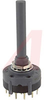 Switch, Rotary, PC Terminal, 2.5A@125VAC; 350MA@250VDC, 3P, 4 PositionS - 70128611 - Allied Electronics, Inc.