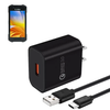 Zebra Barcode Scanner Wall Charger and USB-C Cable - Charging Solution by AGOZ -- AQC18W_ZBR-GBSC - Image