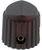 Knob; Polycarbonate; Round; Black; 0.125 in. Round; 0.5 in.; 0.51 in.; Matte - 70206950 - Allied Electronics, Inc.