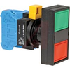 SWITCH, MOMENTARY, FLUSH GREEN TOP, FLUSH RED BOTTOM, WITHOUT LEGEND - 70173085 - Allied Electronics, Inc.