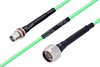 Temperature Conditioned TNC Female Bulkhead to N Male Low Loss Cable 100 cm Length Using PE-P142LL Coax - PE3M0167-100CM - Pasternack