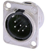 NEUTRIK NC6MDL1 D SIZE 6-PIN MALE XLR RECEPTACLE NICKEL/SILV - NEUNC6MDL1 - HAVE, Inc.
