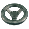 Aluminum Dished Hand Wheel Without Handle: 10.00 in Diameter, 3 Spokes, Blank -- BAOW-10 - Image