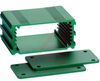 ALUMINUM ENCLOSURE, 2 PLATES, 8 SCREWS,GREEN ANODIZED, 1.18 H X 2.5 W X 1.57 L - 70020228 - Allied Electronics, Inc.