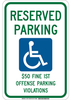 Handicapped Parking Sign - 127456 - Brady Corporation