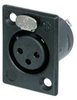 NEUTRIK NC3FPBAG1 3-PIN FEMALE XLR RECEPTACLE BLACK/SILVER - NEUNC3FP1BAG - HAVE, Inc.