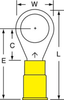 3M Scotchlok Yellow Butted Nylon Butted Ring Terminal MNG10-38R/SK - 1.26 in Length - 0.54 in Wide - 0.135 in Inside Diameter - 3/8 in Stud - 054007-01942 - R. S. Hughes Company, Inc.