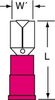 3M Scotchlok Red Interlocking Barrel Nylon Interlocking Barrel Quick-Disconnect Terminal MNGI18-187DFX - 0.77 in Length - 0.08 in Inside Diameter - 051128-58928 - R. S. Hughes Company, Inc.