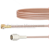 Snap-On RA MMBX Plug to SMA Male Cable RG316 Coax in 8 Inch - FMCA1420-8 - Fairview Microwave Inc.