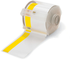 Brady B-595 White / Yellow Indoor / Outdoor Vinyl Thermal Transfer Continuous Thermal Transfer Printer Label Roll - 4 in Width - 100 ft Length - 113163 - 754473-99849 - R. S. Hughes Company, Inc.
