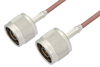 75 Ohm N Male to 75 Ohm N Male Cable 12 Inch Length Using 75 Ohm RG179 Coax - PE3307-12 - Pasternack