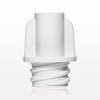 Large-Bore Female Cap, Non-Vented, White - 13056 - Qosina Corp.