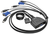 2-Port USB/VGA Cable KVM Switch with Cables and USB Peripheral Sharing -- B032-VU2 - Image