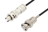 MHV Male to SHV Plug Cable 72 Inch Length Using RG174 Coax, RoHS - PE34419LF-72 - Pasternack