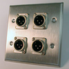 HAVE 2Gang Stainless Wallplate 4XLRM - HAVWP2011XLRM4 - HAVE, Inc.