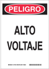 Brady B-302 Polyester Rectangle Electrical Safety Sign - 10 in Width x 7 in Height - Laminated - Language English / Spanish - TEXT: DANGER HIGH VOLTAGE - 37780 - 754473-37780 - R. S. Hughes Company, Inc.