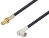SMA Female Bulkhead to SMA Male Right Angle Cable 150 cm Length Using LMR-195 Coax - PE3W05962-150CM - Pasternack