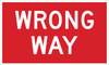 Brady Aluminum Rectangle Red Stop Signs, Traffic Control Signs & Banners Sign - 30 in Width x 18 in Height - TEXT: WRONG WAY - 95040 - 754476-95040 - R. S. Hughes Company, Inc.