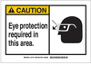 Brady B-120 Fiberglass Reinforced Polyester Rectangle Yellow Personal Protection Equipment (PPE) Sign - 14 in Width x 10 in Height - TEXT: CAUTION - 62809 - 754476-62809 - R. S. Hughes Company, Inc.